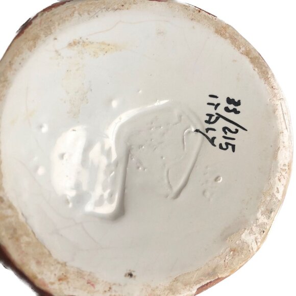 Owl Pitcher with Handle Unidentifiable Stamp Handwritten 33/215 Italy Vintage - Picture 8 of 9